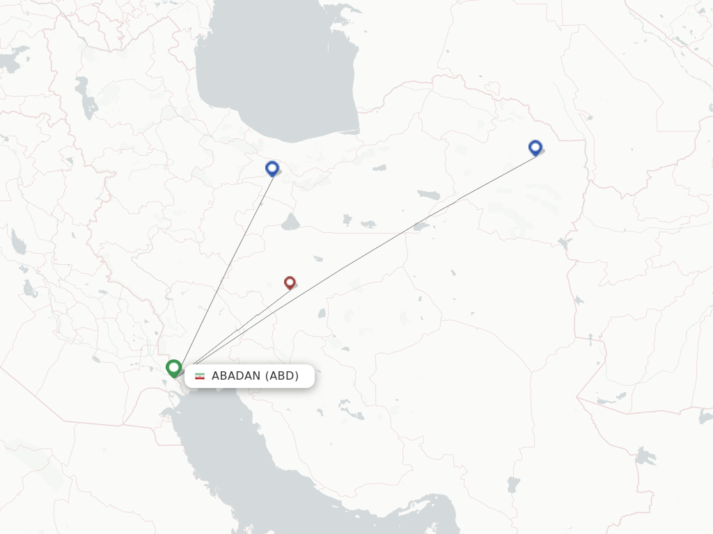Abadan ABD route map