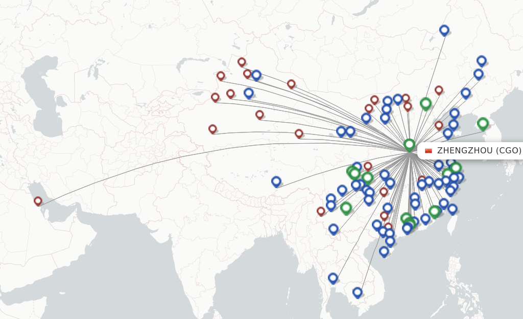 Zhengzhou CGO route map