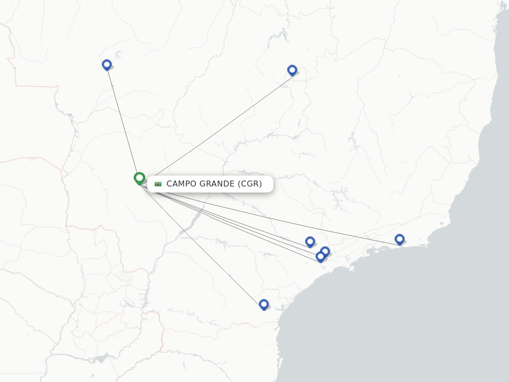 Campo Grande CGR route map
