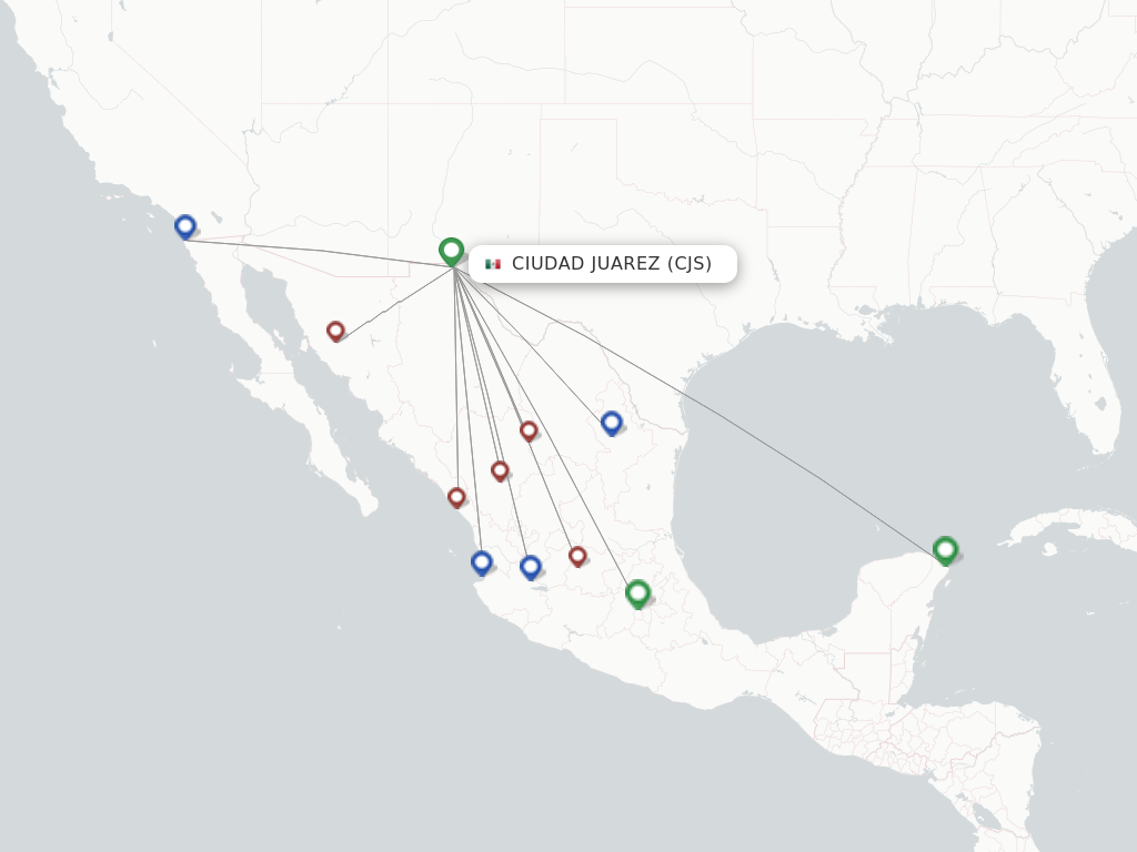 Ciudad Juarez CJS route map