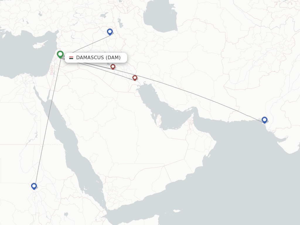 Damascus DAM route map