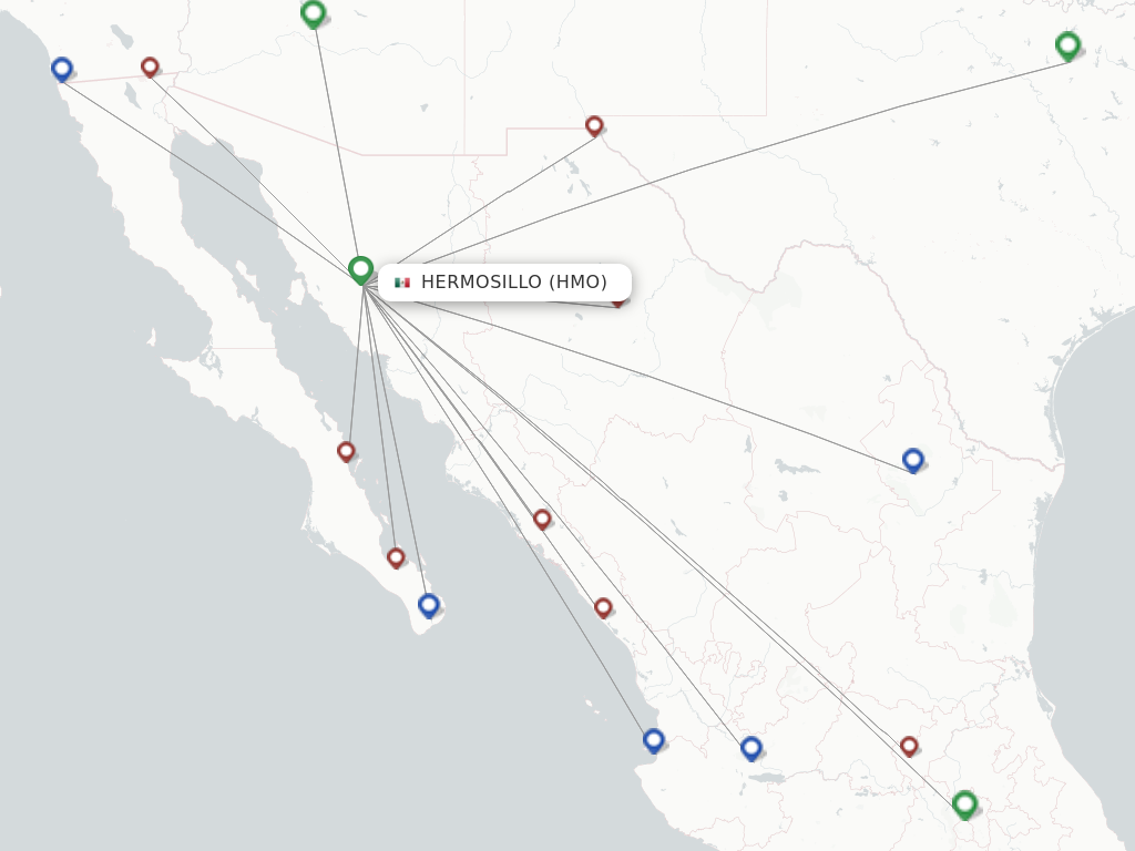 Hermosillo HMO route map