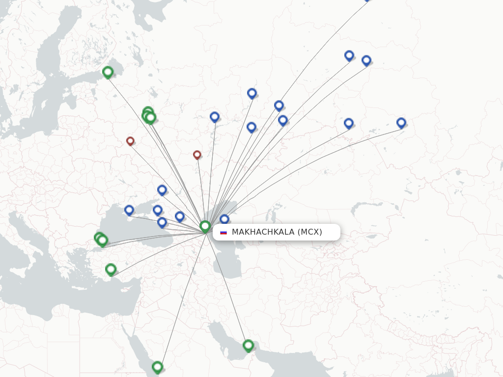 Makhachkala MCX route map