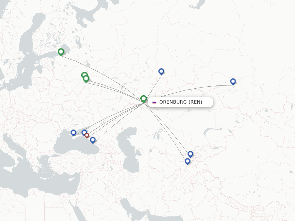Orenburg REN route map