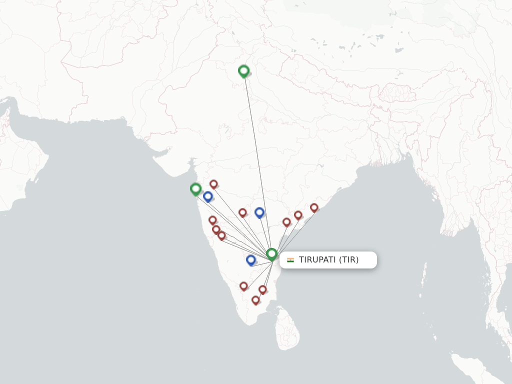 Tirupati TIR route map