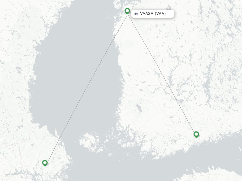 Vaasa VAA route map