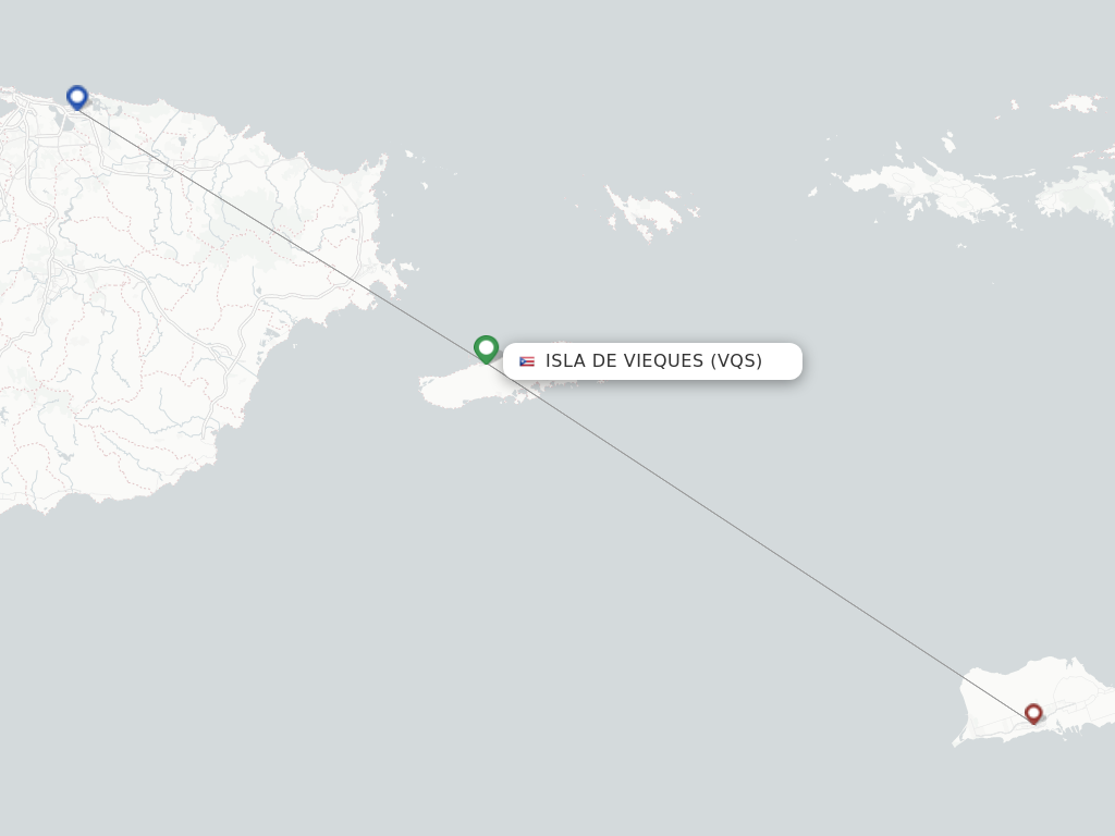 Isla De Vieques VQS route map