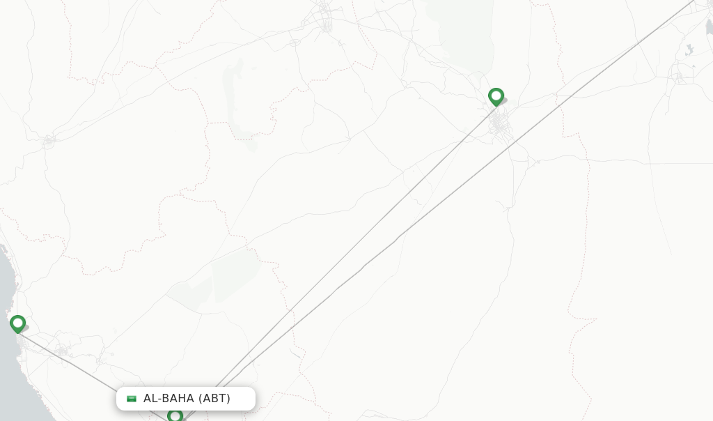 Al-Baha flight map