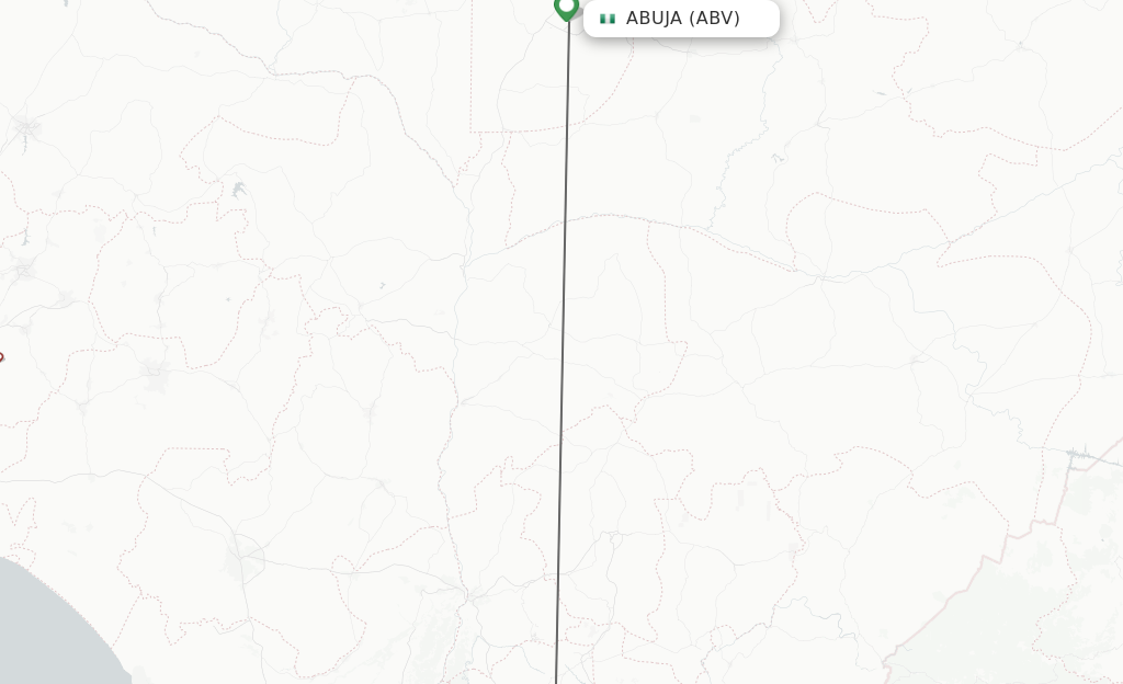 Flights from Abuja to Imo route map