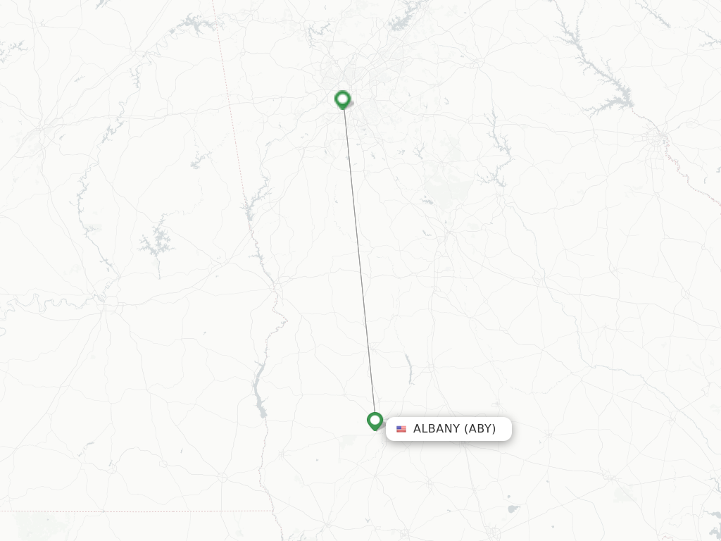 Albany ABY route map
