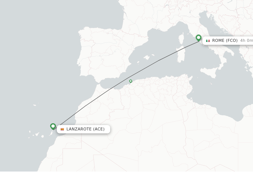 Direct (non-stop) flights from Lanzarote to Rome - schedules ...