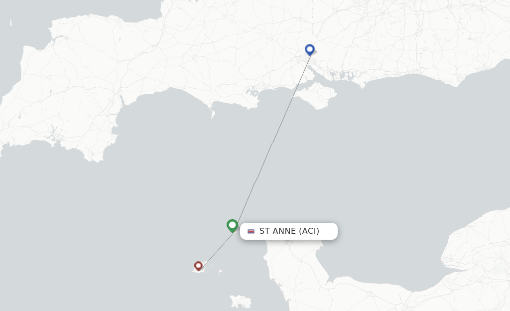 Alderney ACI route map