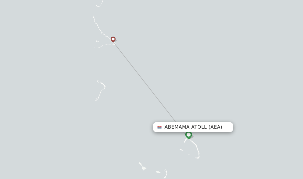 Abemama Atoll flight map