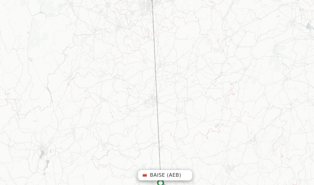 Route map with flights from Baise with China Eastern