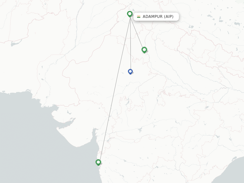 Adampur AIP route map
