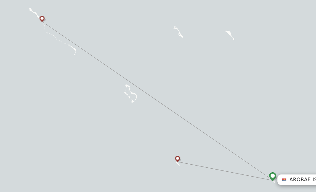 Arorae Island AIS route map