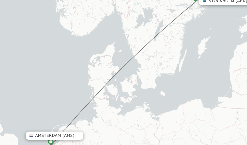 Hoorzitting servet geloof Direct (non-stop) flights from Amsterdam to Stockholm - schedules -  FlightsFrom.com