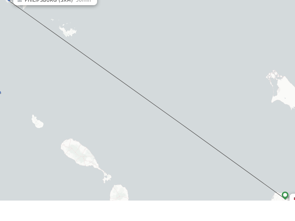 Flights from St. John's to Philipsburg route map