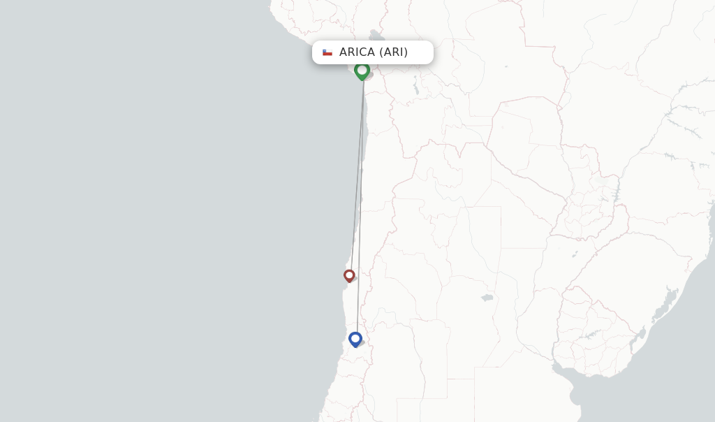 Arica flight map
