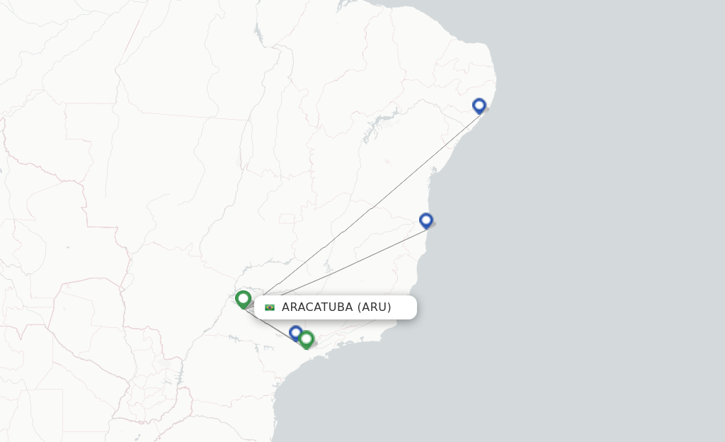 Aracatuba ARU route map