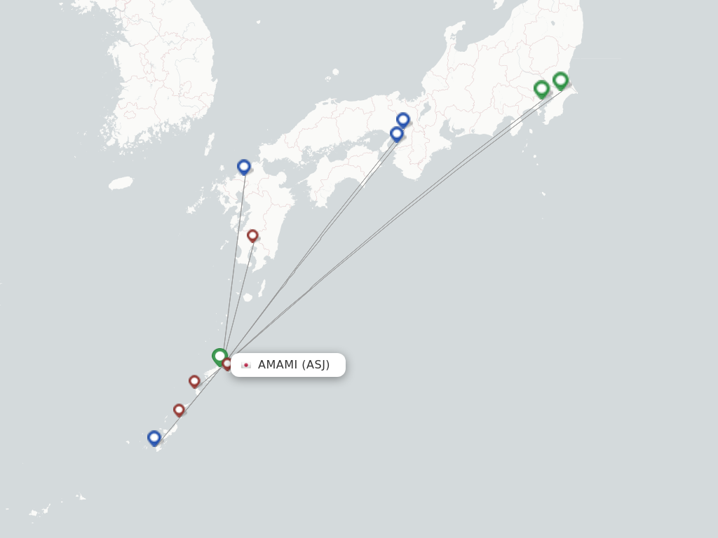 Amami O Shima ASJ route map