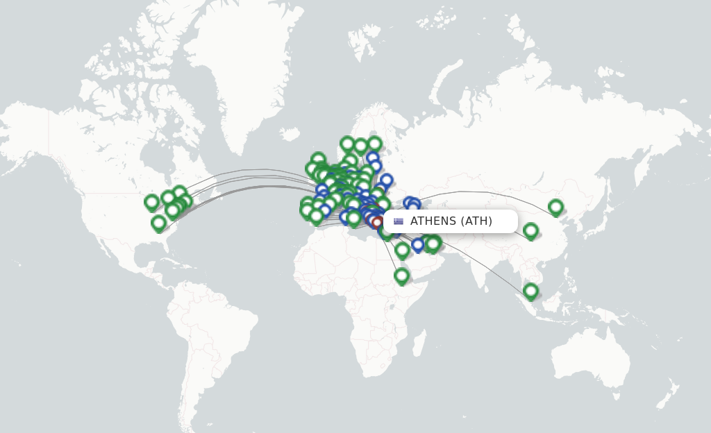 Flights from Athens to Bilbao route map