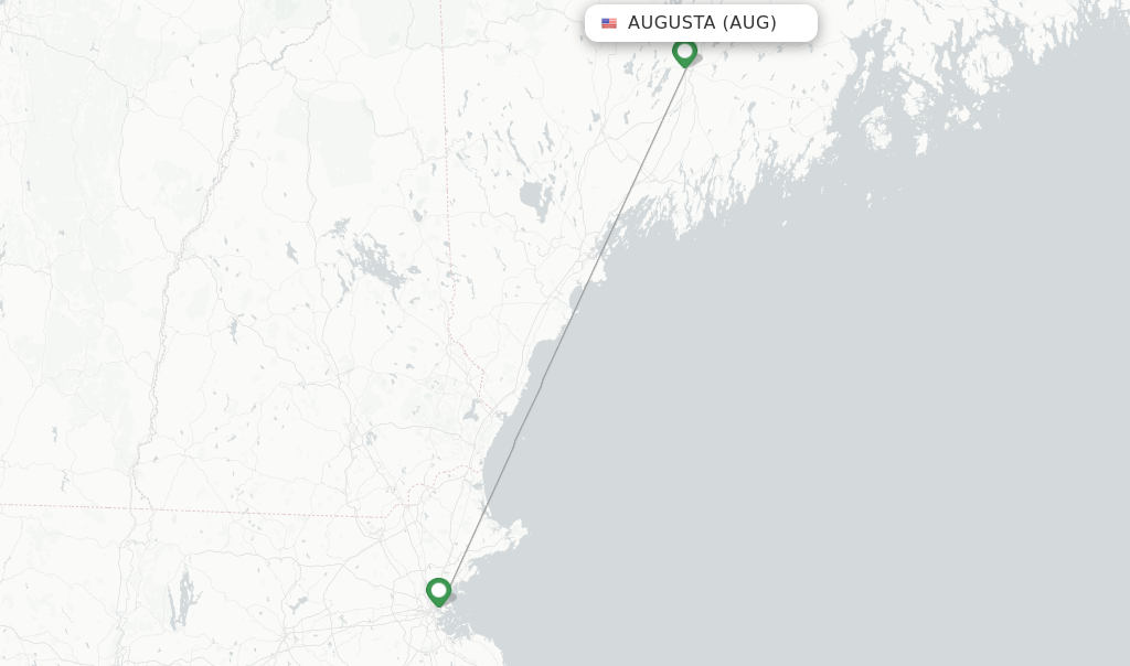 Augusta flight map