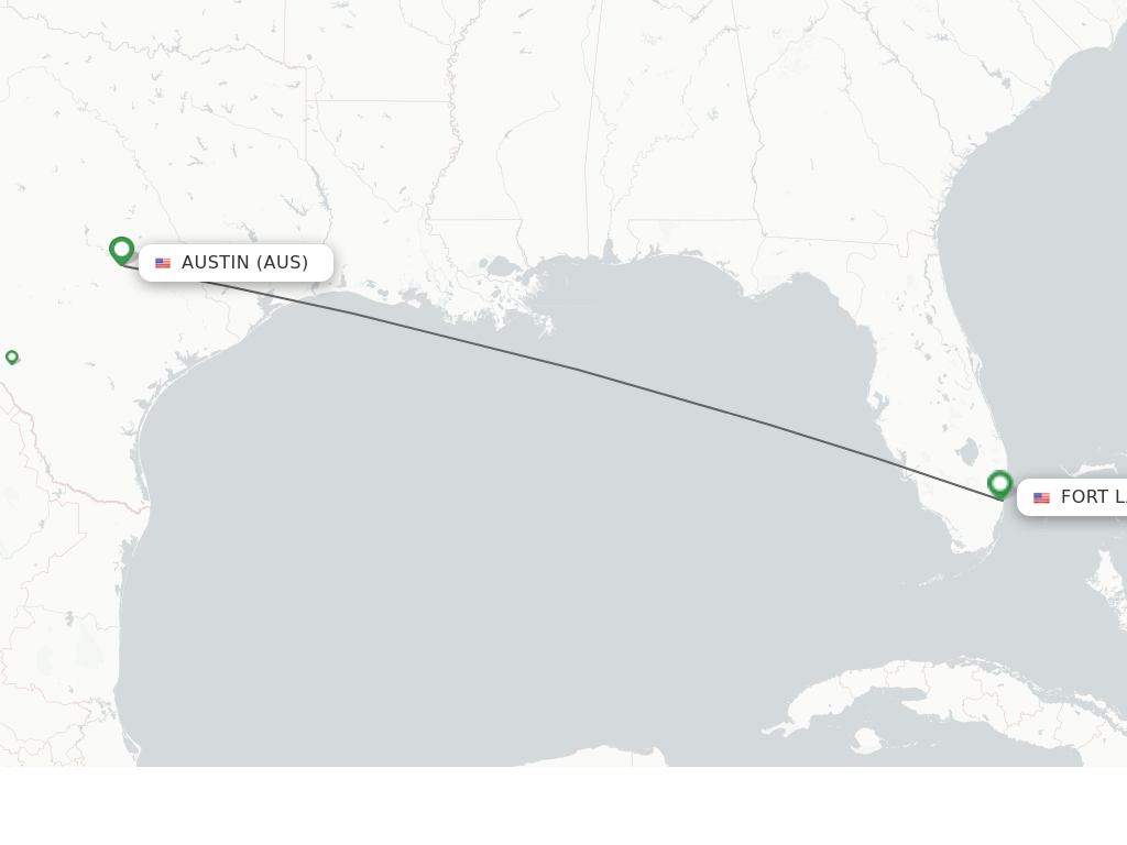 Direct (non-stop) flights from Austin to Fort Lauderdale - schedules