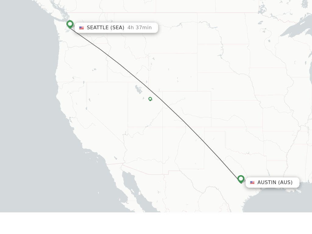 Direct (non-stop) flights from Austin to Seattle - schedules