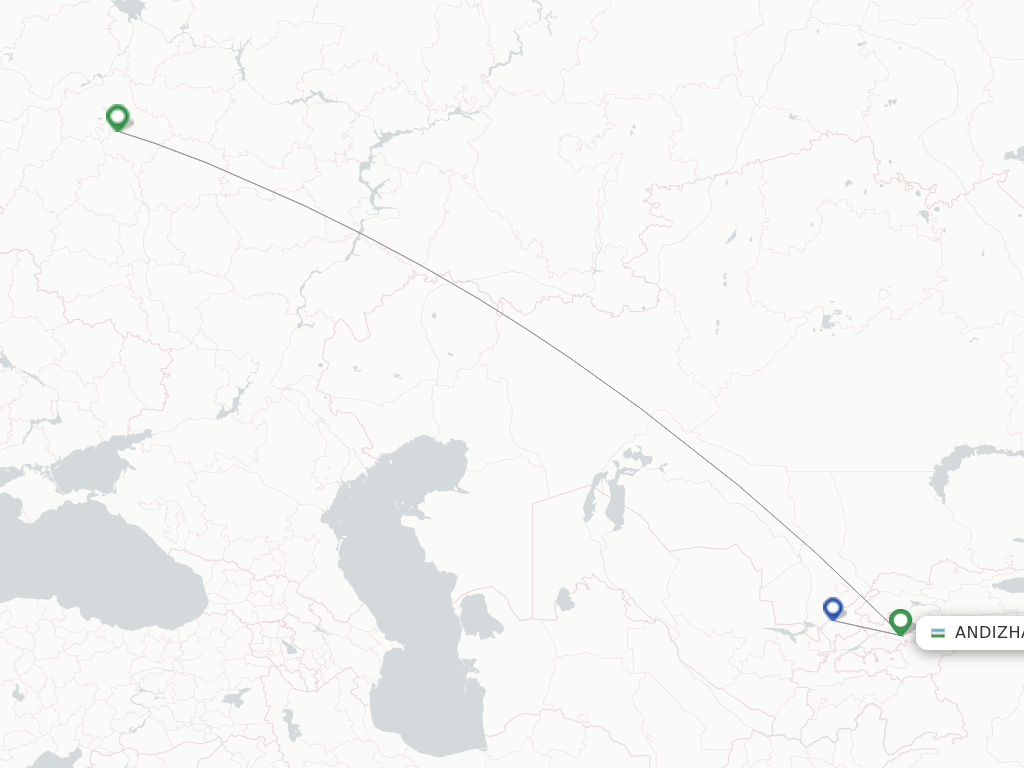 Andizhan AZN route map