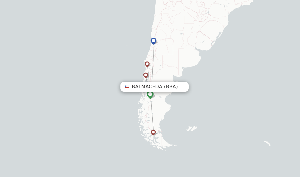 Balmaceda flight map