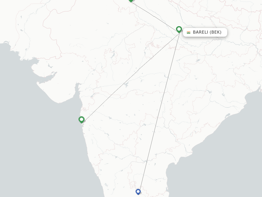 Bareli BEK route map