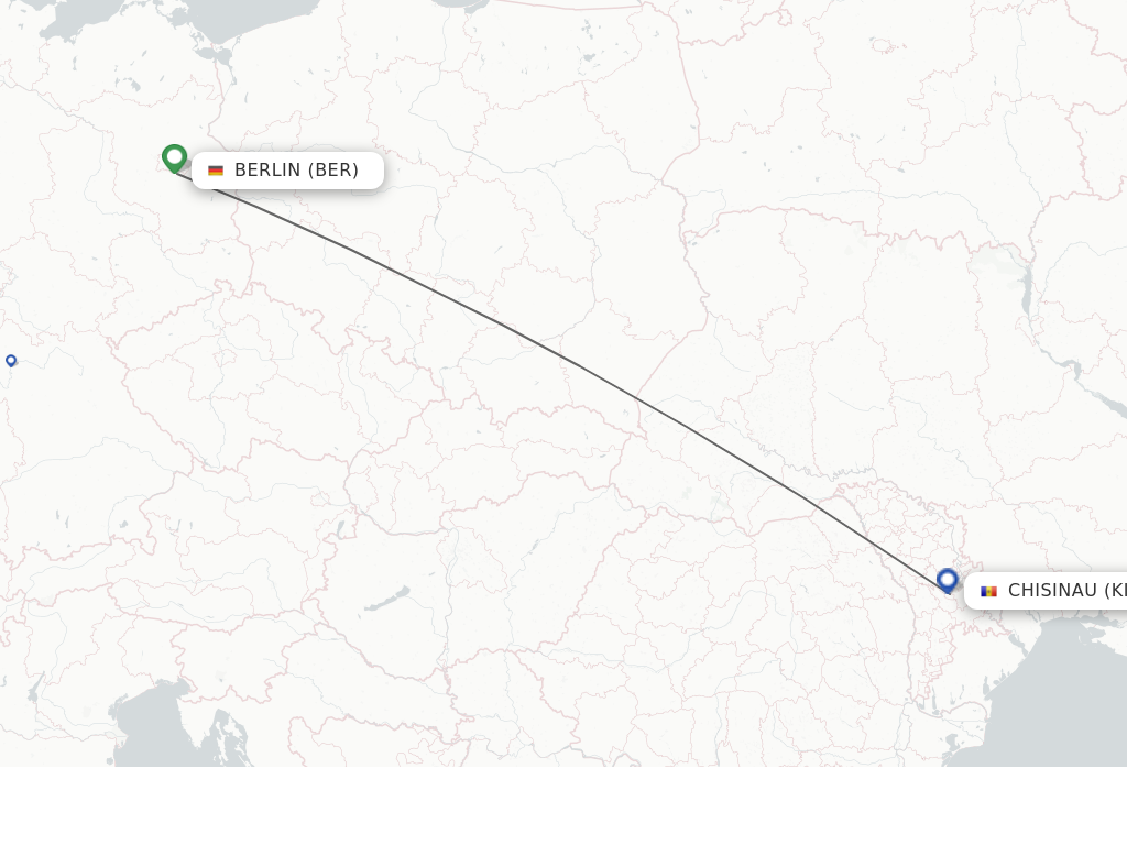 Flights from Berlin to Chisinau route map