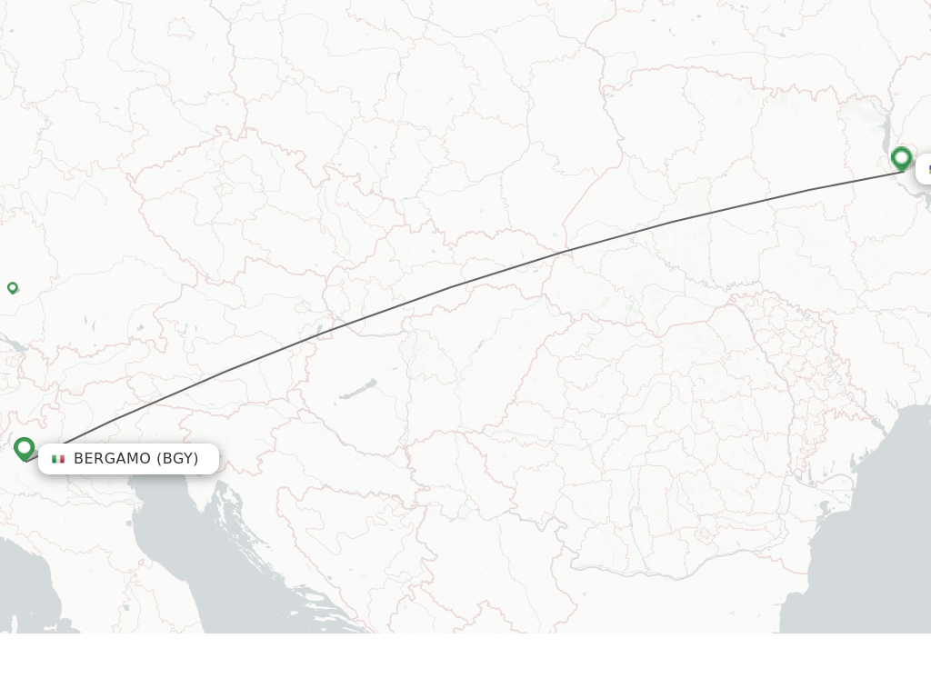 Flights from Milan to Kiev/Kyiv route map