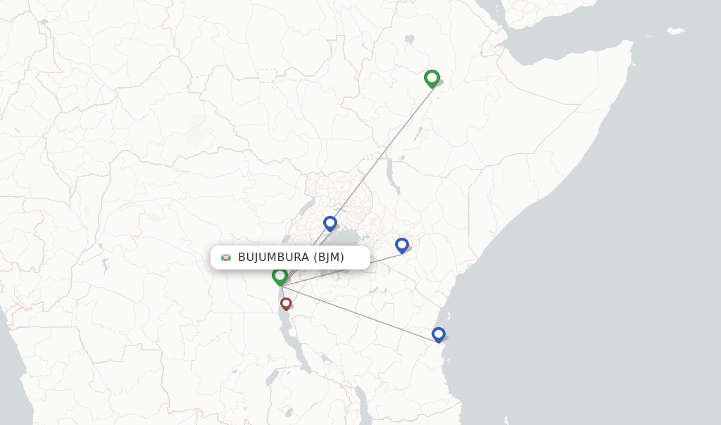 Bujumbura flight map