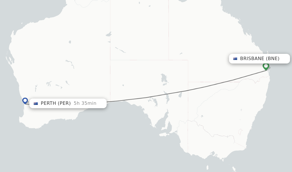 Direct flights from Brisbane to Perth - schedules - FlightsFrom.com