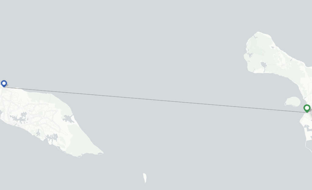 Route map with flights from Bonaire with Divi Divi