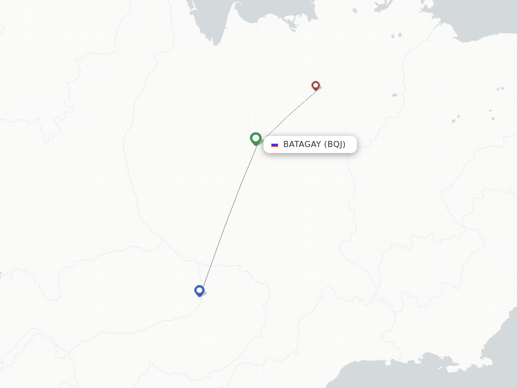 Batagay BQJ route map