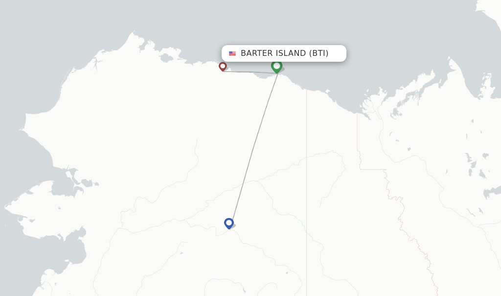 Barter Island flight map