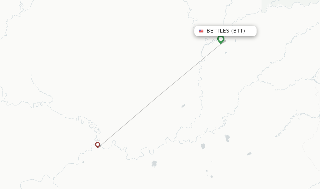 Bettles flight map