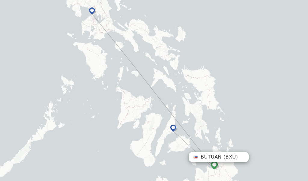 Butuan flight map