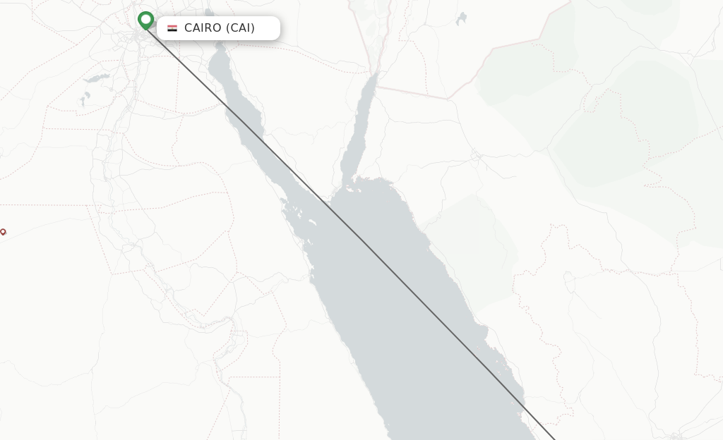 Flights from Cairo to Yenbo route map