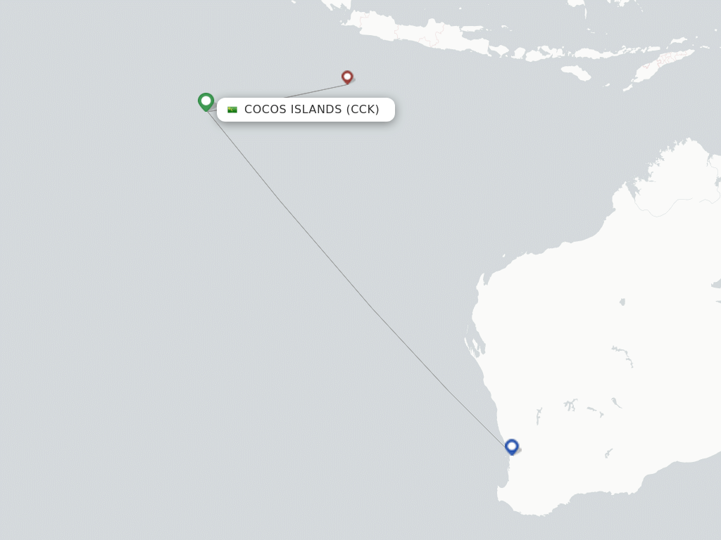 Cocos Islands CCK route map