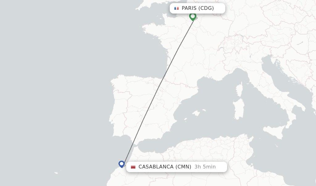 Direct non stop Flights From Paris To Casablanca Schedules FlightsFrom