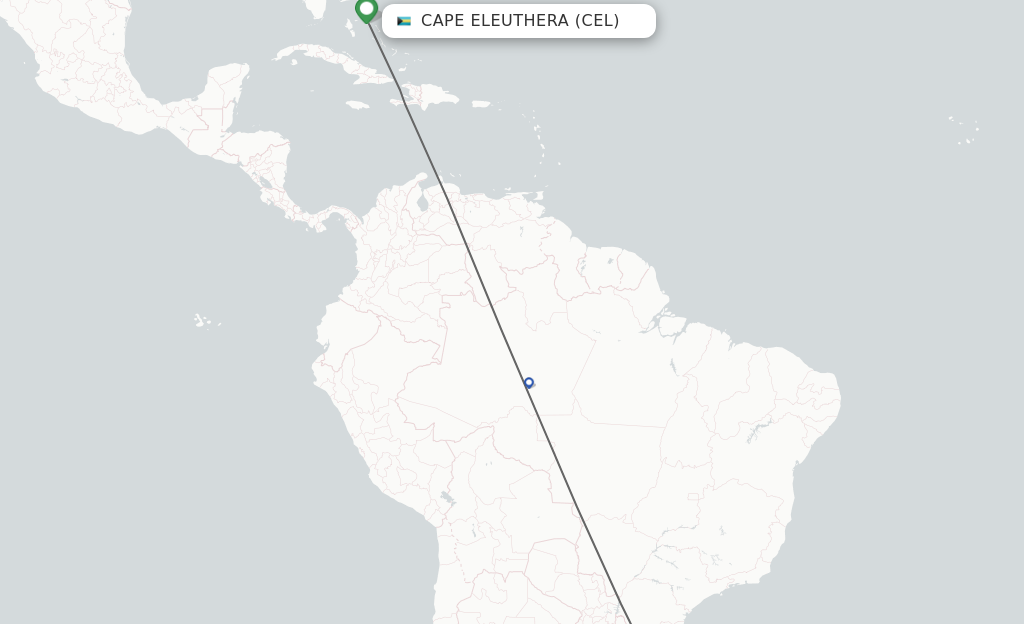 Flights from Canela to Porto Alegre route map