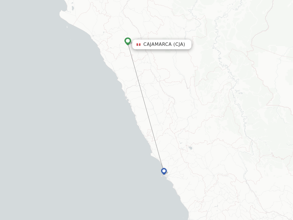 Cajamarca CJA route map