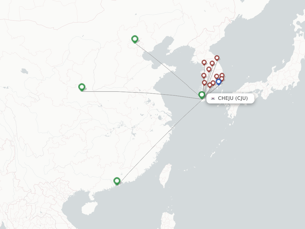 Jeju CJU route map