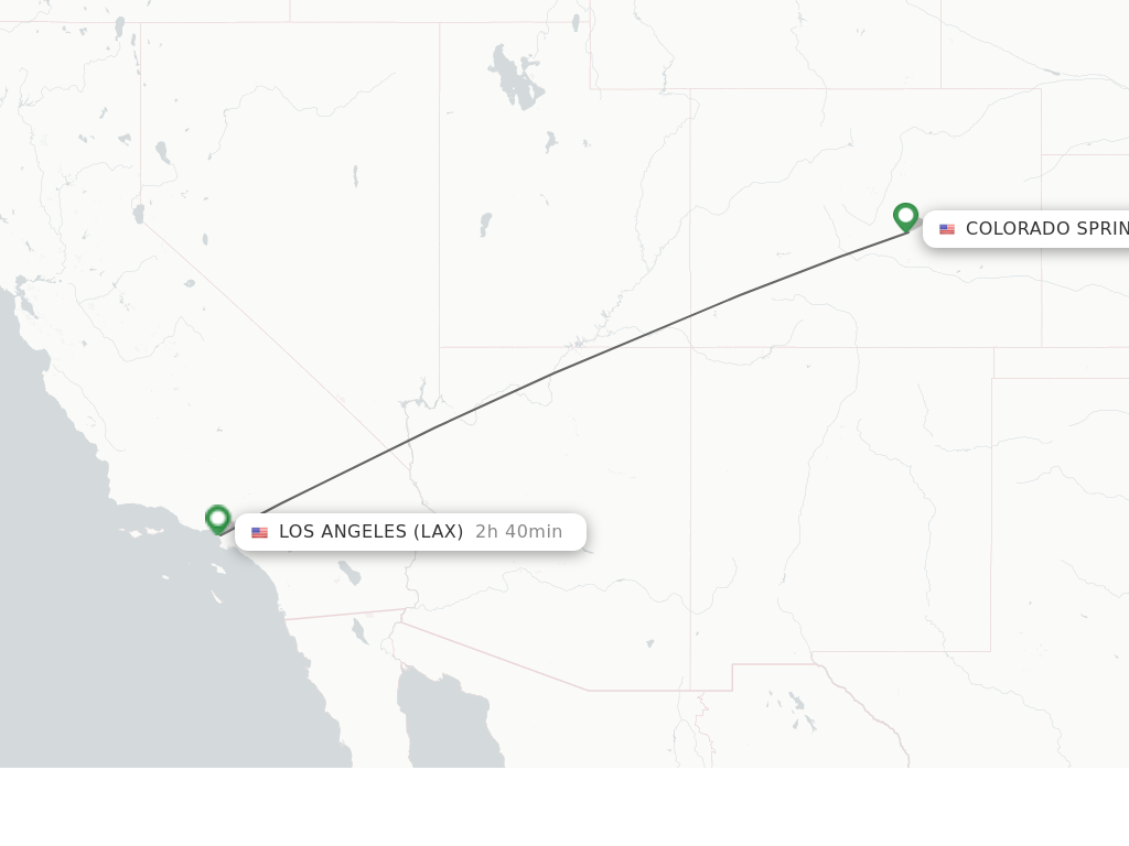 Direct (non-stop) flights from Colorado Springs to Los Angeles
