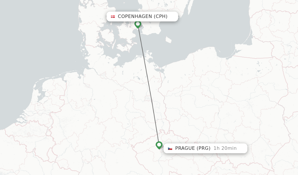 Direct flights from Copenhagen to Prague - schedules - FlightsFrom.com