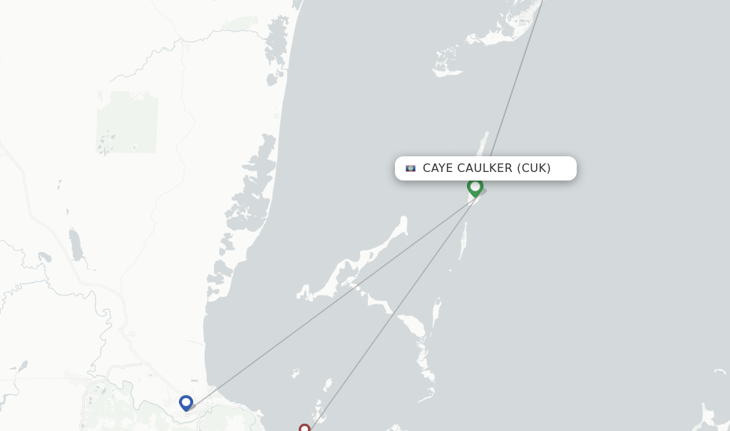 Caye Caulker flight map